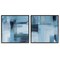 Stupell Industries Blue Abstract Linear Details 2pc Framed Giclee Wall Art Set Design by Susan Jill